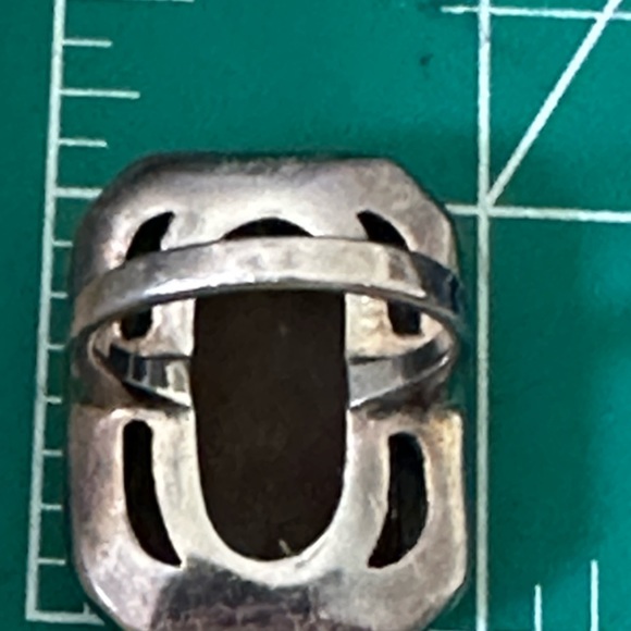 Vintage carnelian sterlingsilver statement ring - Picture 4 of 8